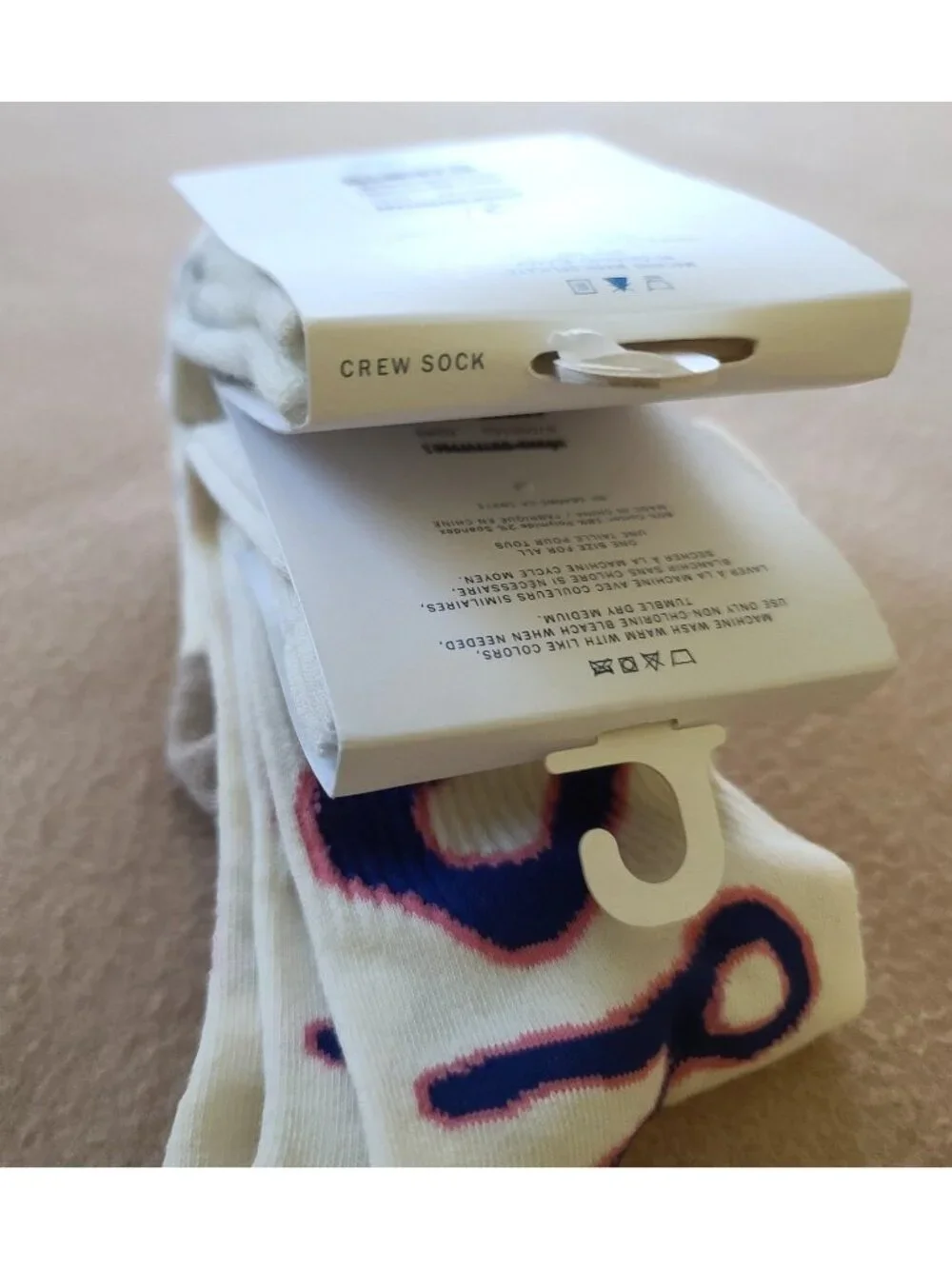 2 Pairs Urban Outfitters Crew Socks OS Unisex Butterfly Print + Order Chaos NEW
